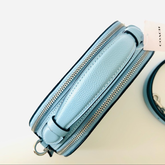 Coach Serena Satchel Top Handle Blue Leather Purse